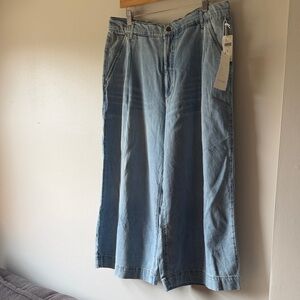 Pilcro Wide-Leg Light Blue Denim trouser Jeans